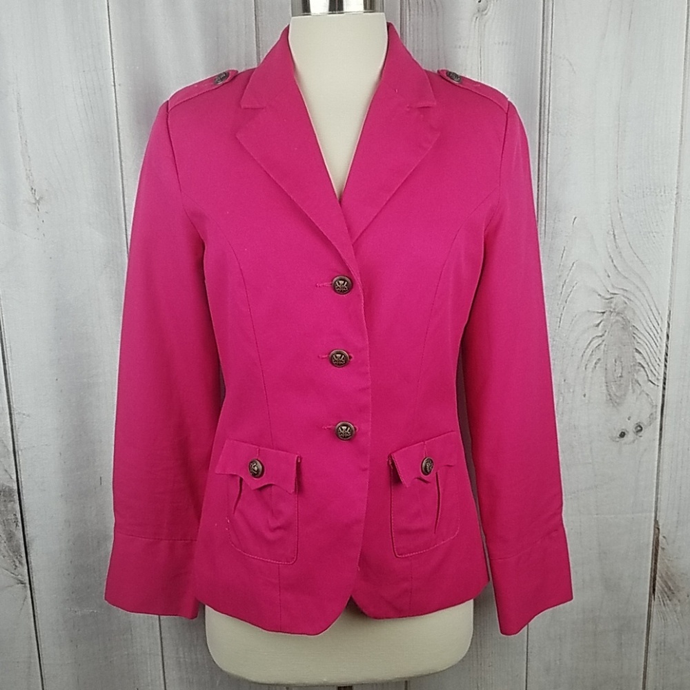Twiggy LONDON Pink Military Style Blazer Jacket